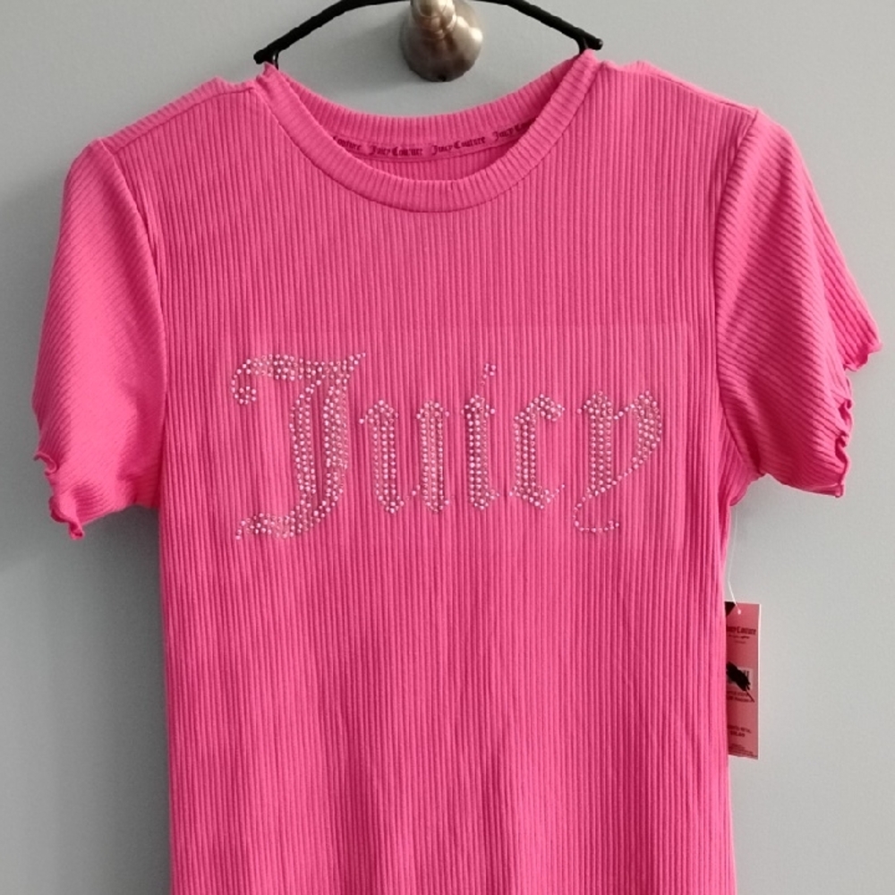 NWT Juicy Couture ⭐ Pink Ribbed Nighttime Dress With Sparkle Size Medium